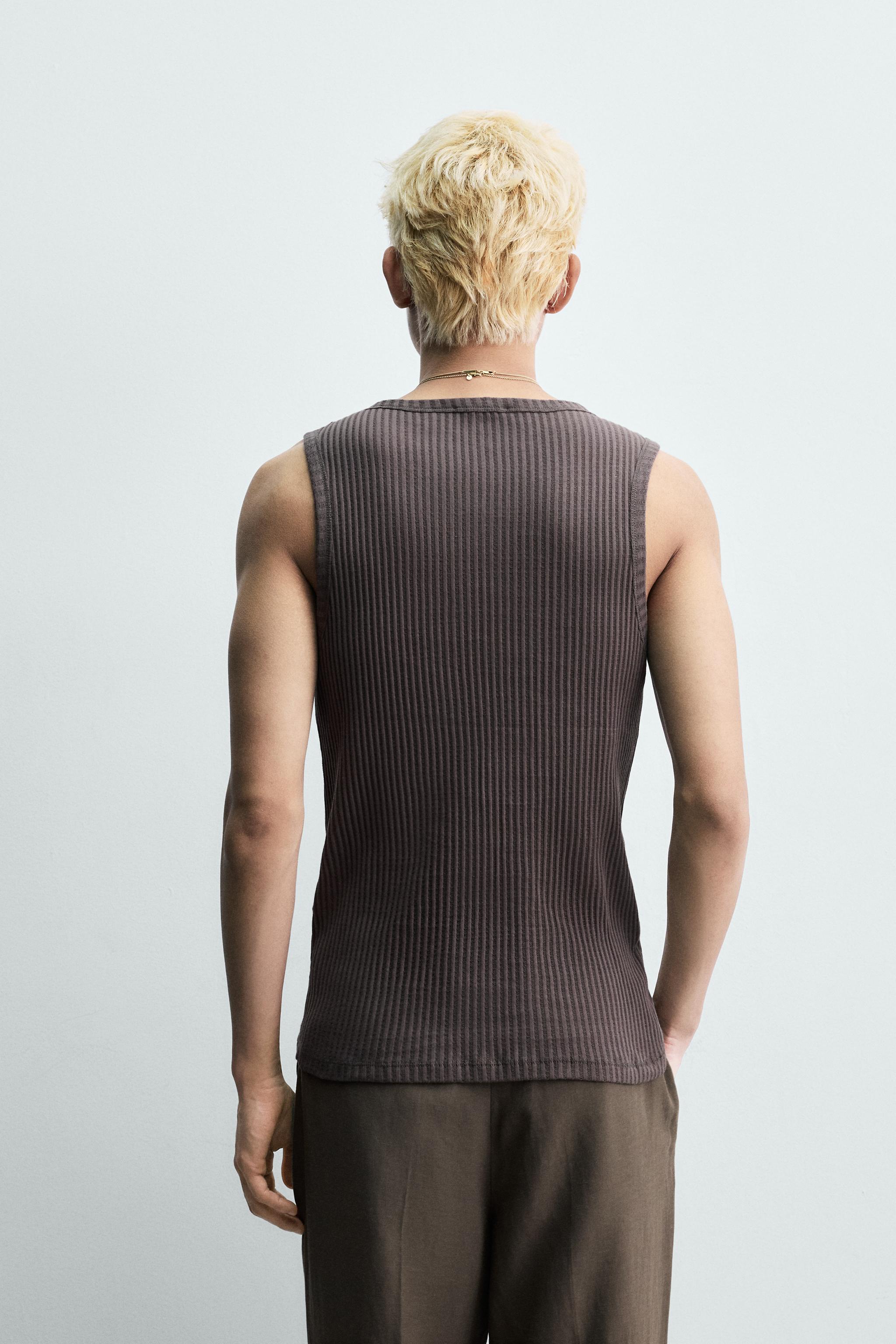 SLIM FIT RIB TANK TOP